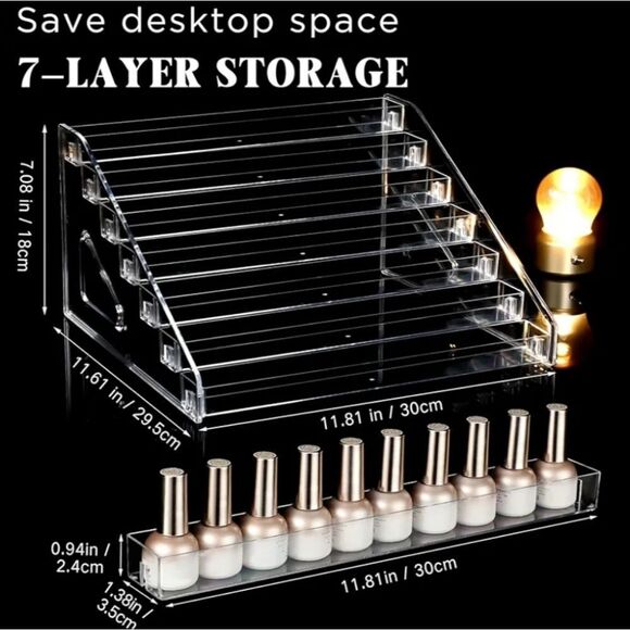🔹️7-Tier Clear Acrylic Easy Assemble Organizer Stand - Picture 5 of 6